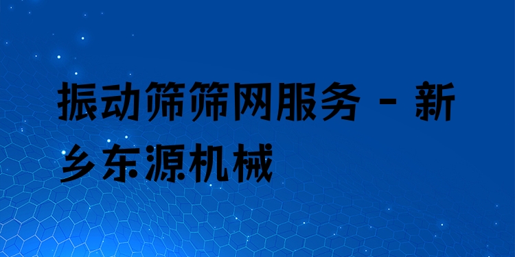 振動篩篩網(wǎng)服務 - 新鄉(xiāng)東源機械